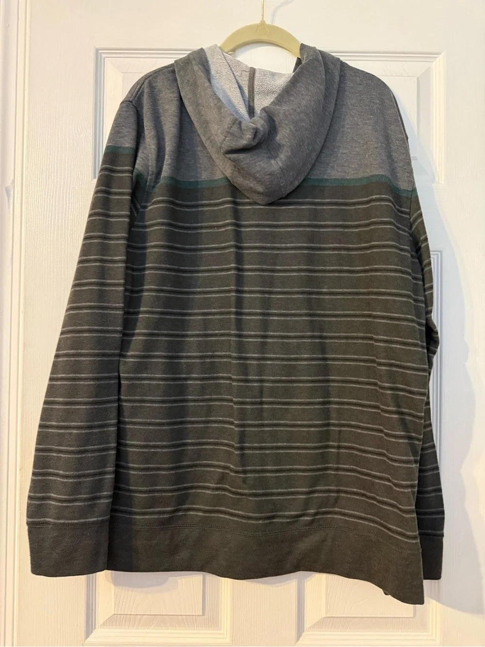 Oakley Gray Striped Zip-Up Hoodie
